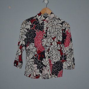 Linen Floral Blouse